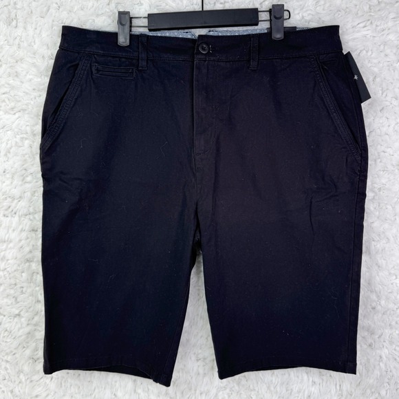 American Tall Other - American Tall Mens Black Chino Shorts Size 38 T Cotton Spandex NWT